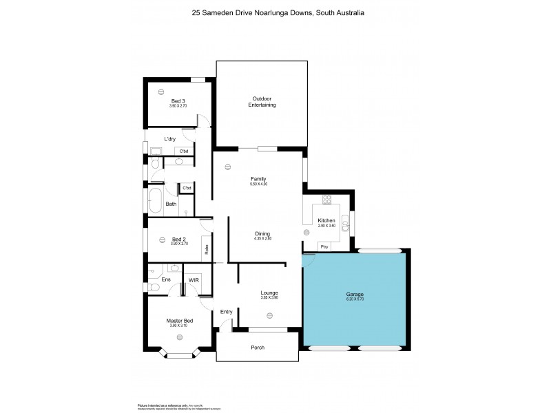 25 Sameden Drive, Noarlunga Downs SA 5168 Floorplan