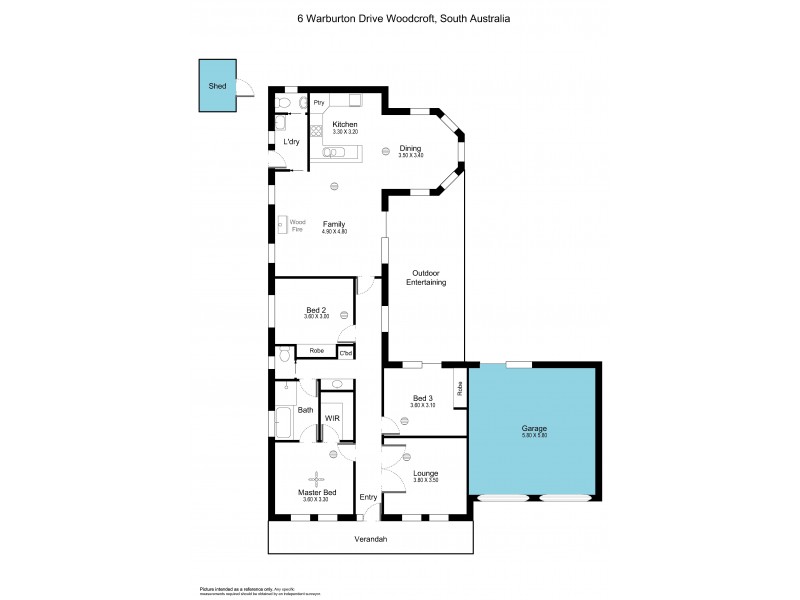 6 Warburton Drive, Woodcroft SA 5162 Floorplan