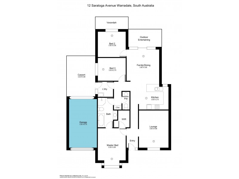 12 Saratoga Avenue, Warradale SA 5046 Floorplan