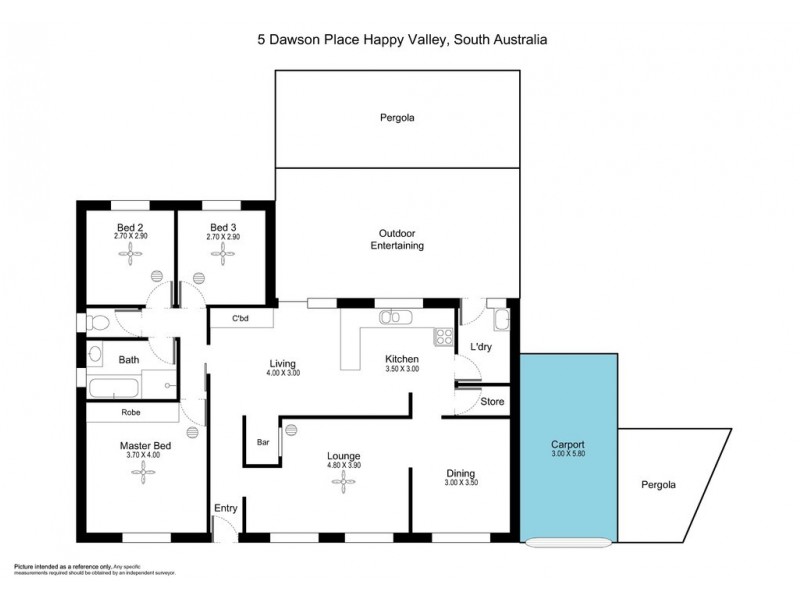 5 Dawson Place, Happy Valley SA 5159 Floorplan
