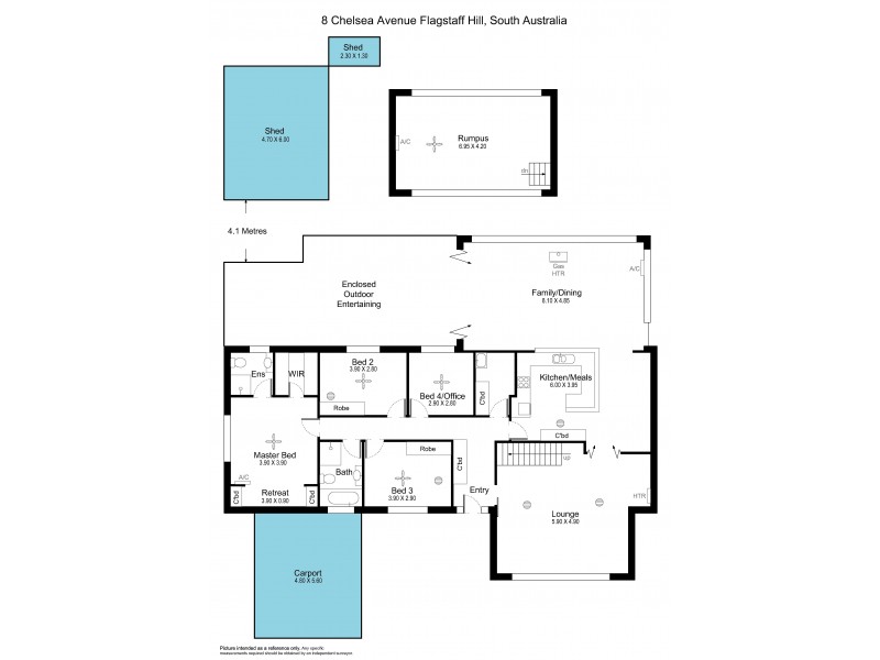 8 Chelsea Avenue, Flagstaff Hill SA 5159 Floorplan