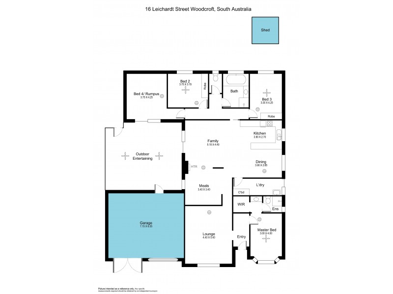 16 Leichardt Street, Woodcroft SA 5162 Floorplan