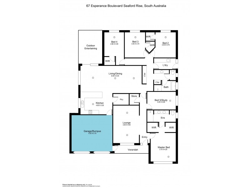 67 Esperance Boulevard, Seaford Rise SA 5169 Floorplan