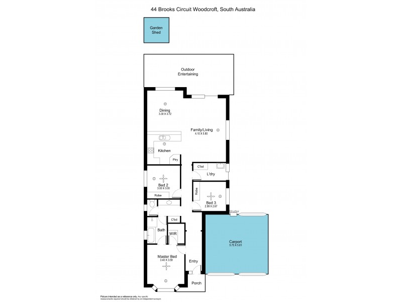 44 Brooks Circuit, Woodcroft SA 5162 Floorplan
