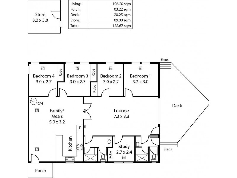 23 Fletcher Drive, Christies Beach SA 5165 Floorplan