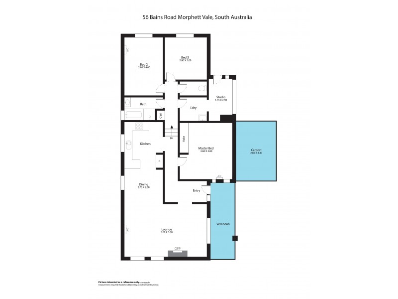 56 Bains Road, Morphett Vale SA 5162 Floorplan