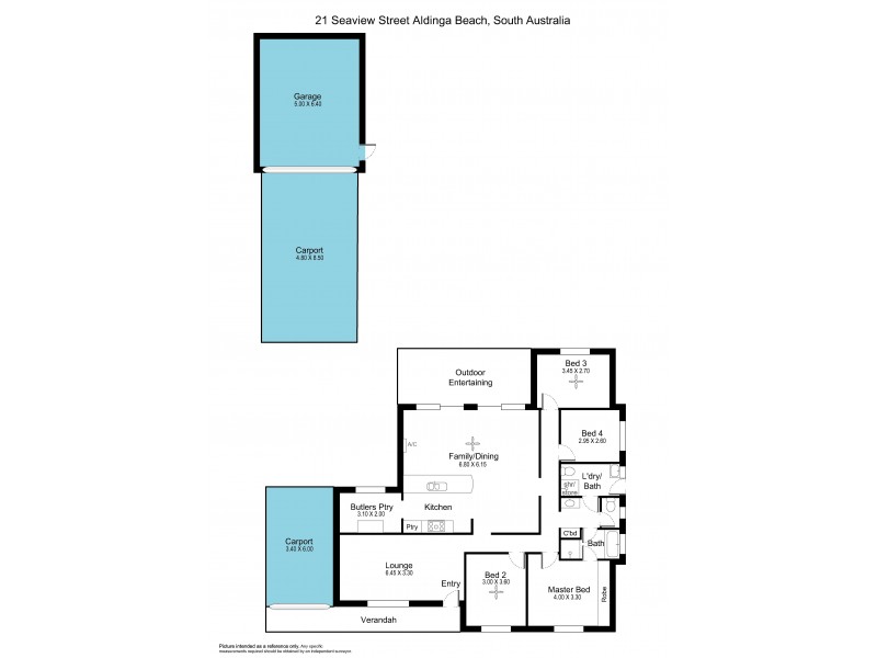 21 Seaview Street, Aldinga Beach SA 5173 Floorplan