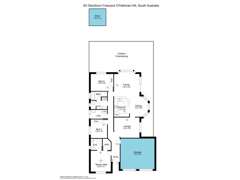 63 Glenthorn Crescent, O’halloran Hill SA 5158 Floorplan