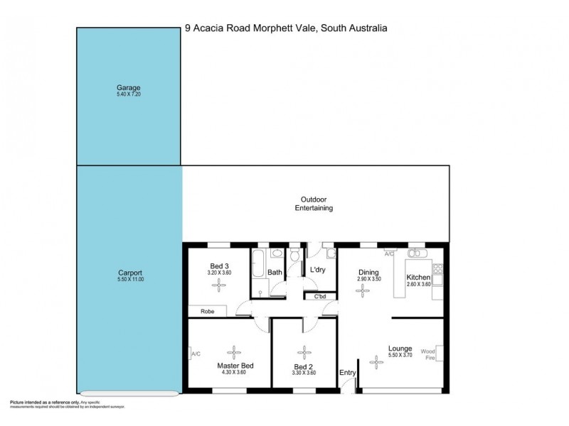 9 Acacia Road, Morphett Vale SA 5162 Floorplan