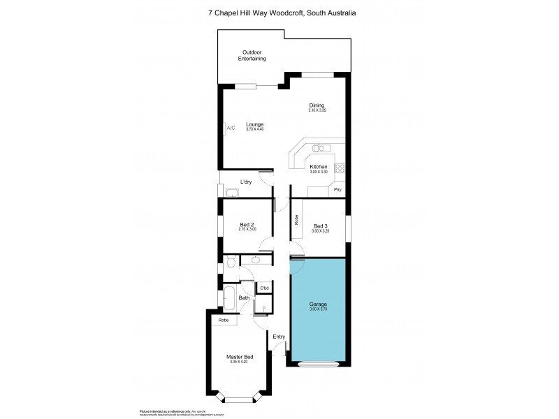 7 Chapel Hill Way, Woodcroft SA 5162 Floorplan