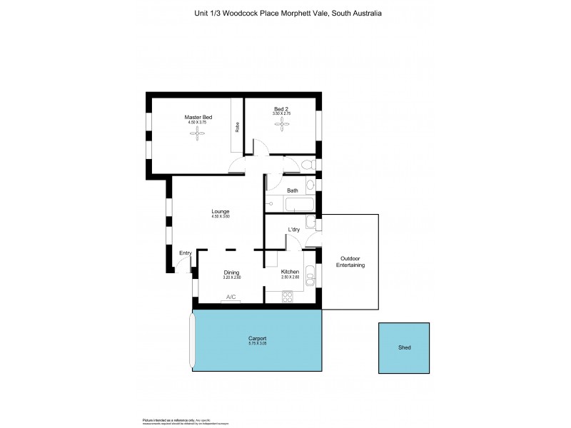 1/3 Woodcock Place, Morphett Vale SA 5162 Floorplan