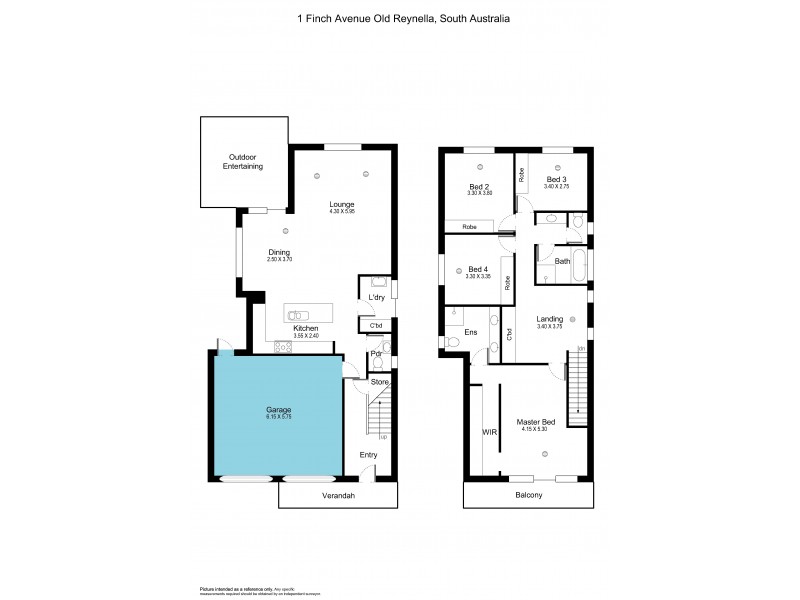 1 Finch Avenue, Old Reynella SA 5161 Floorplan