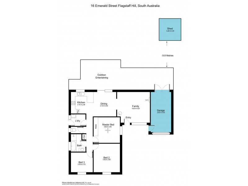 16 Emerald Street, Flagstaff Hill SA 5159 Floorplan