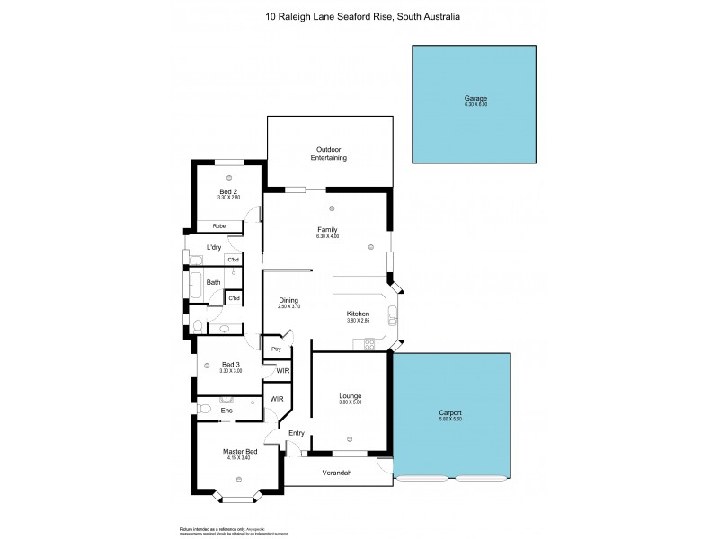10 Raleigh Lane, Seaford Rise SA 5169 Floorplan