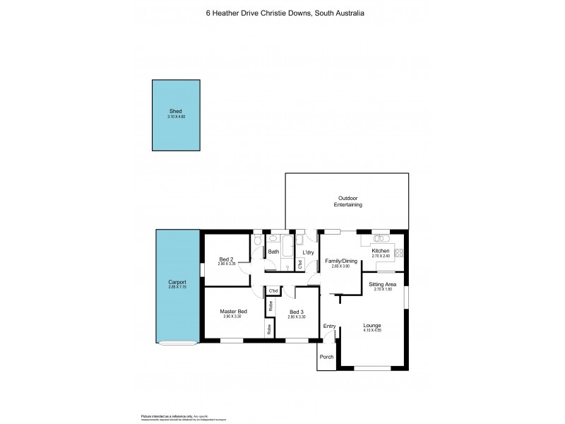 6 Heather Drive, Christie Downs SA 5164 Floorplan
