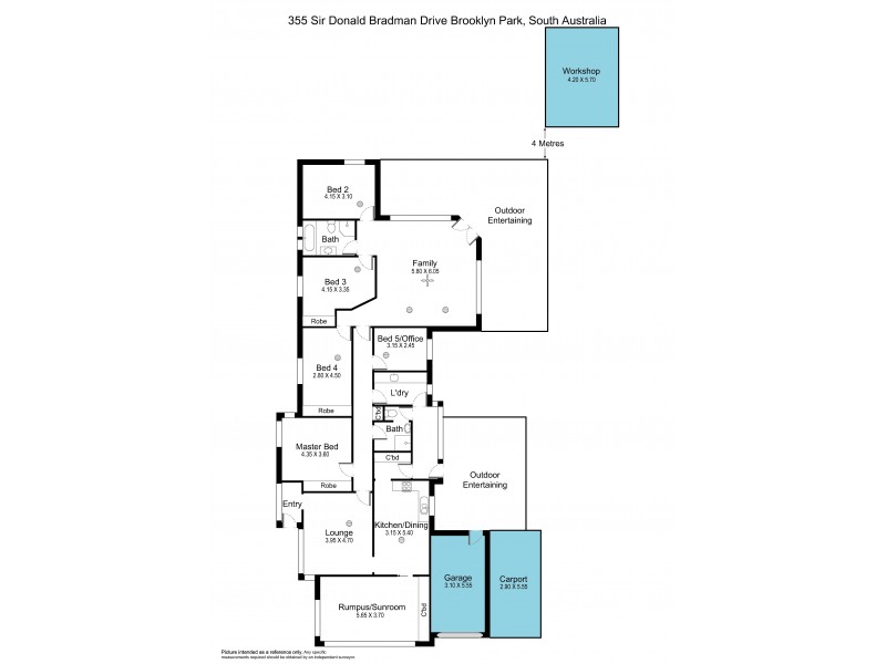 355 Sir Donald Bradman Drive, Brooklyn Park SA 5032 Floorplan