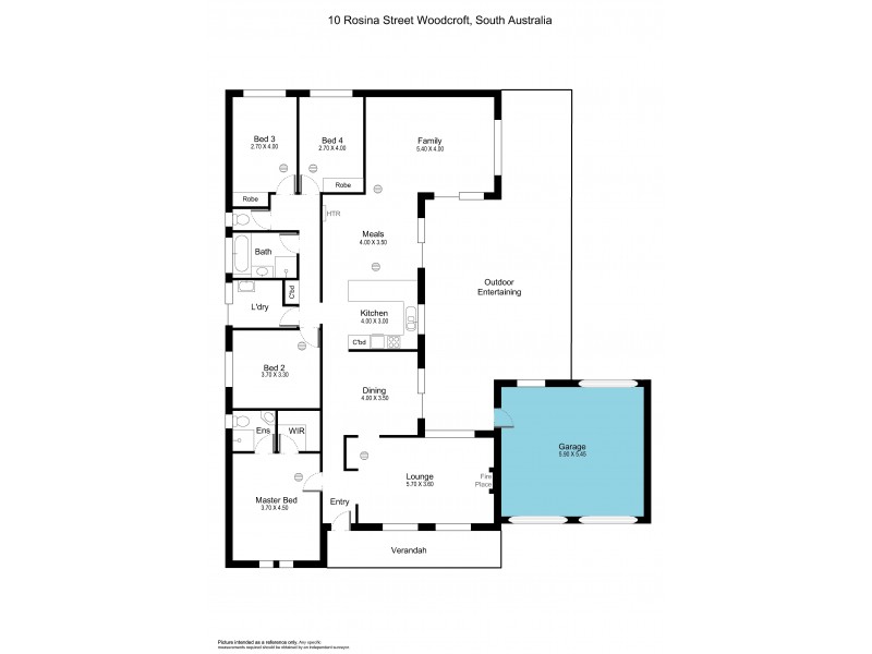 10 Rosina Street, Woodcroft SA 5162 Floorplan
