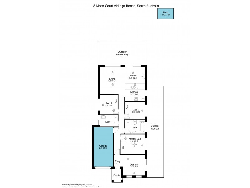 8 Moss Court, Aldinga Beach SA 5173 Floorplan