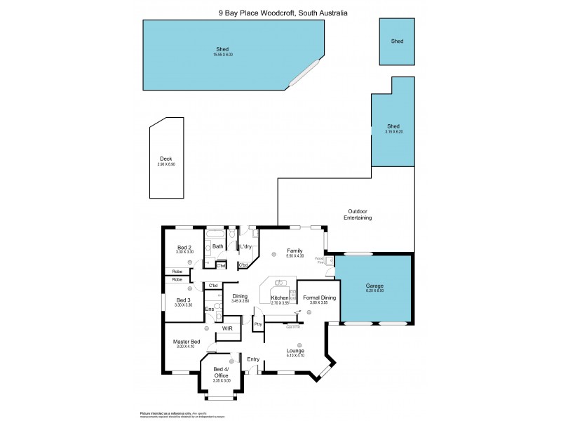 9 Bay Place, Woodcroft SA 5162 Floorplan