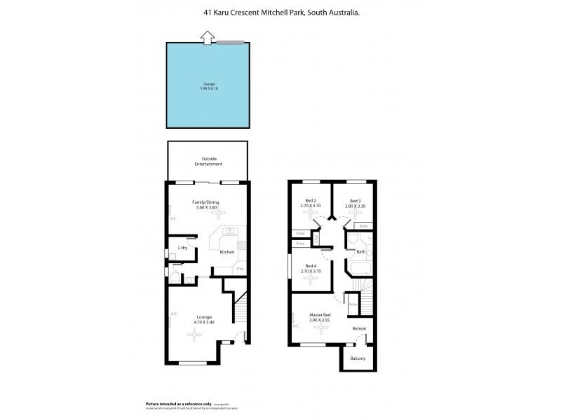 41 Karu Crescent, Mitchell Park SA 5043 Floorplan