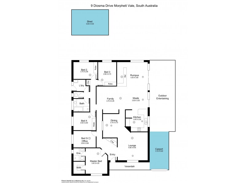 9 Diosma Drive, Morphett Vale SA 5162 Floorplan
