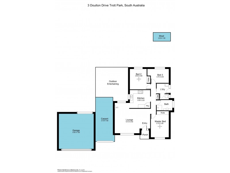 3 Doulton Drive, Trott Park SA 5158 Floorplan