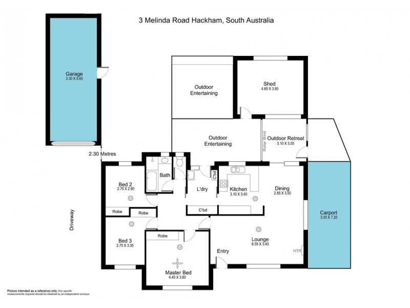 3 Melinda Road, Hackham SA 5163 Floorplan