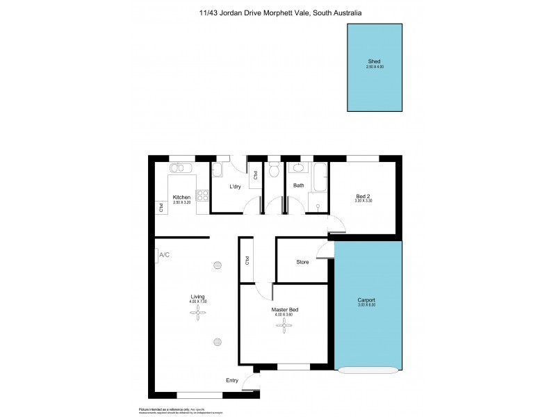 11/43 Jordan Drive, Morphett Vale SA 5162 Floorplan