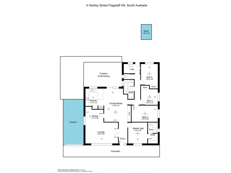 4 Hartley Street, Flagstaff Hill SA 5159 Floorplan