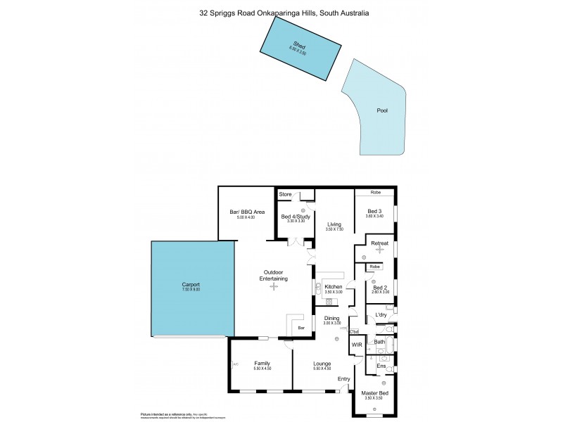 32 Spriggs Road, Onkaparinga Hills SA 5163 Floorplan