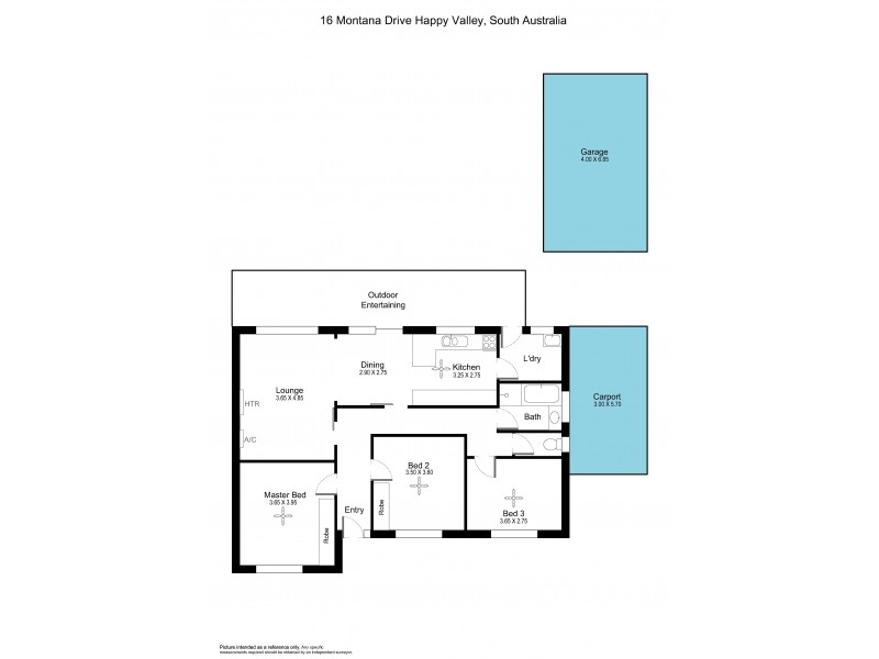 16 Montana Drive, Happy Valley SA 5159 Floorplan