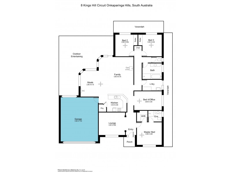 8 Kings Hill Cir, Onkaparinga Hills SA 5163 Floorplan