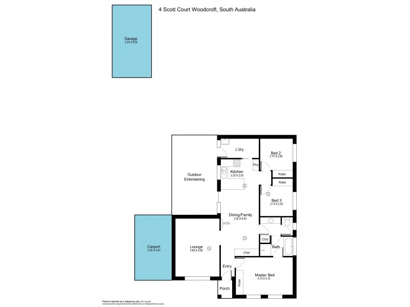 4 Scott Court, Woodcroft SA 5162 Floorplan