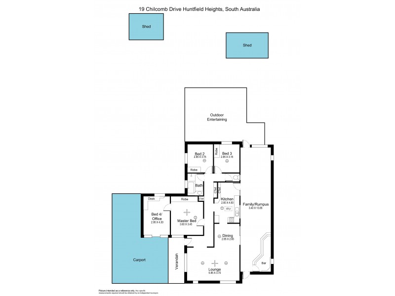 19 Chilcomb Drive, Huntfield Heights SA 5163 Floorplan
