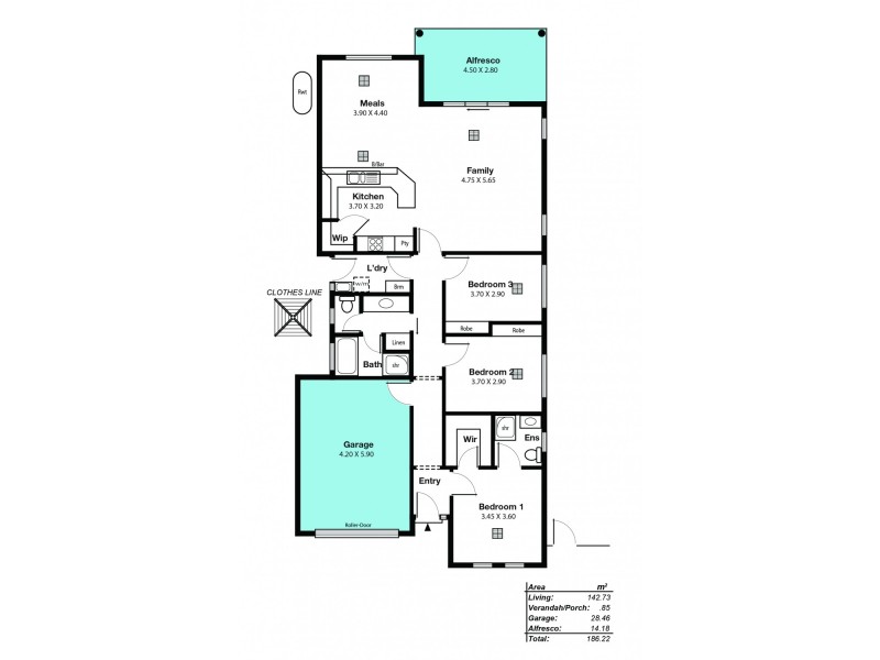 21 Sandy Lane, Hackham SA 5163 Floorplan