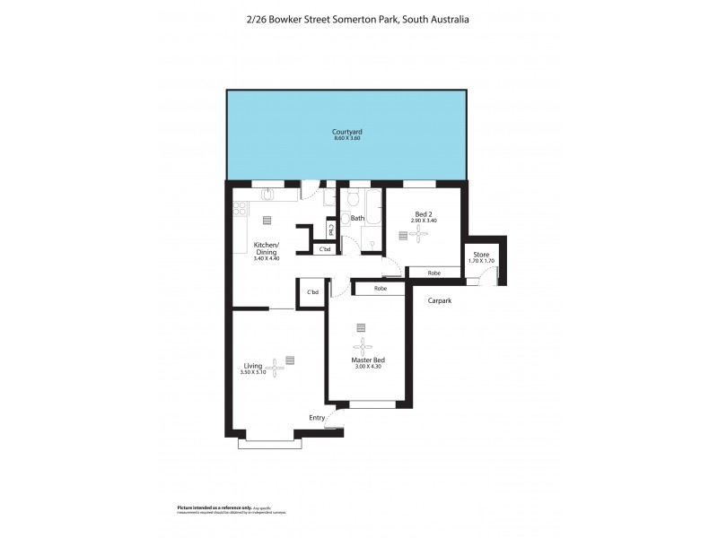 2/26 Bowker Street, Somerton Park SA 5044 Floorplan