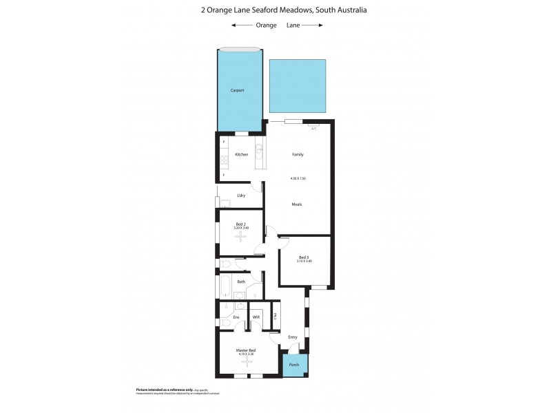 2 Orange Lane, Seaford Meadows SA 5169 Floorplan