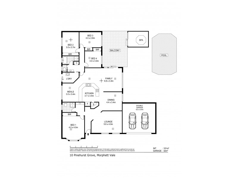 10 Pinehurst Grove, Morphett Vale SA 5162 Floorplan