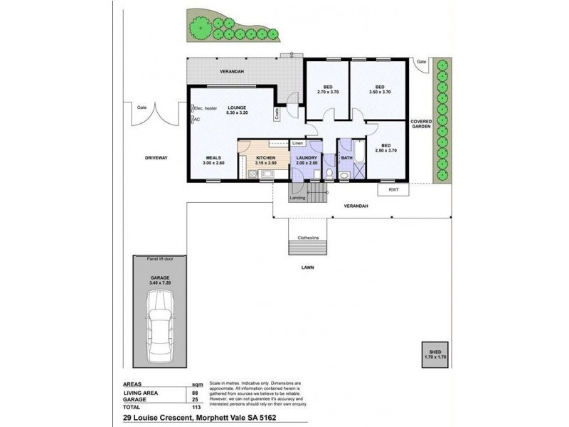 29 Louise Crescent, Morphett Vale SA 5162 Floorplan
