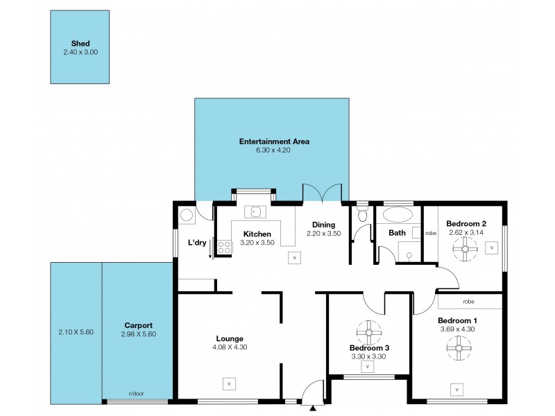 42 Holly Rise, Hackham West SA 5163 Floorplan