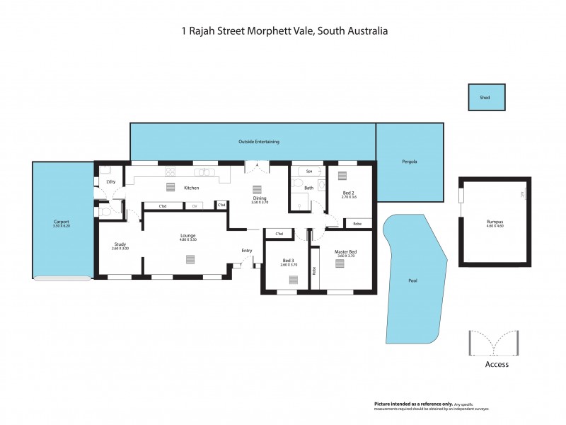 1 Rajah Street, Morphett Vale SA 5162 Floorplan