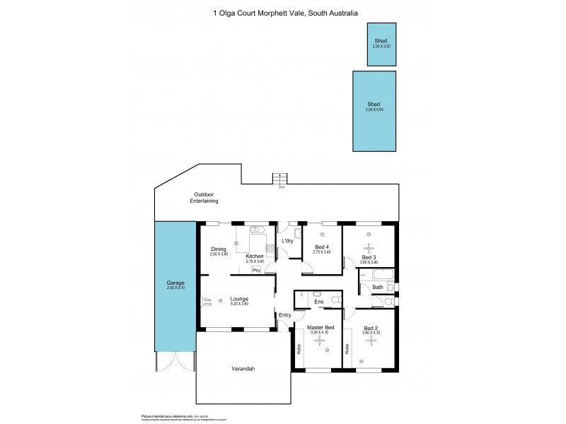 1 Olga Court, Morphett Vale SA 5162 Floorplan