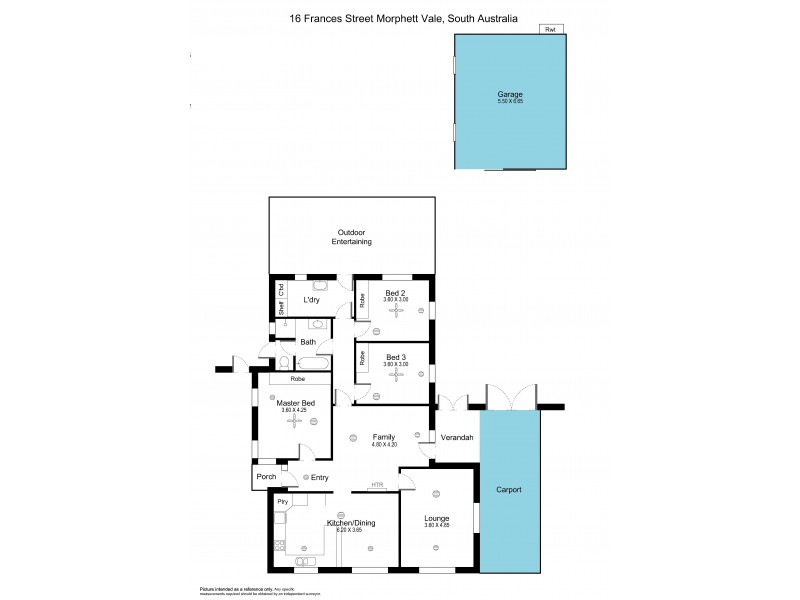 16 Frances Street, Morphett Vale SA 5162 Floorplan