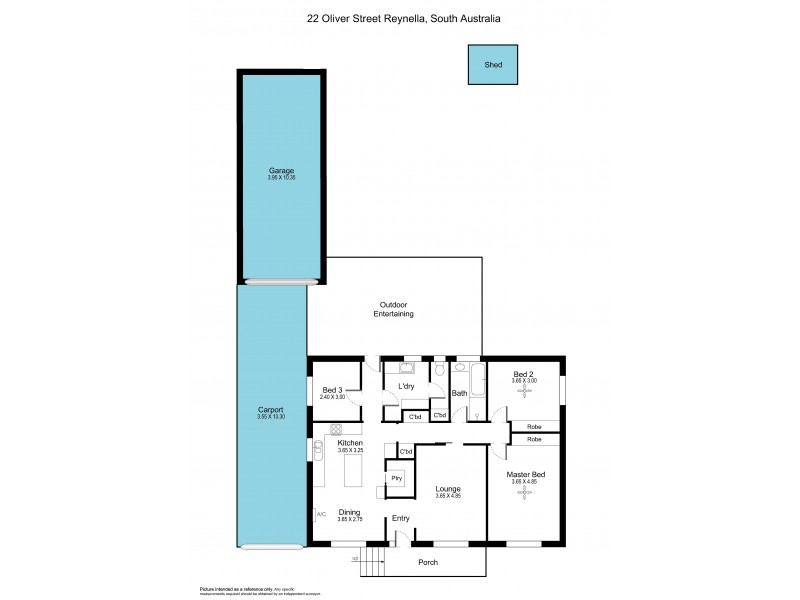 22 Oliver Street, Reynella SA 5161 Floorplan