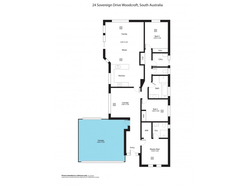 24 Sovereign Drive, Woodcroft SA 5162 Floorplan