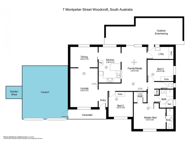 7 Montpelier Street, Woodcroft SA 5162 Floorplan