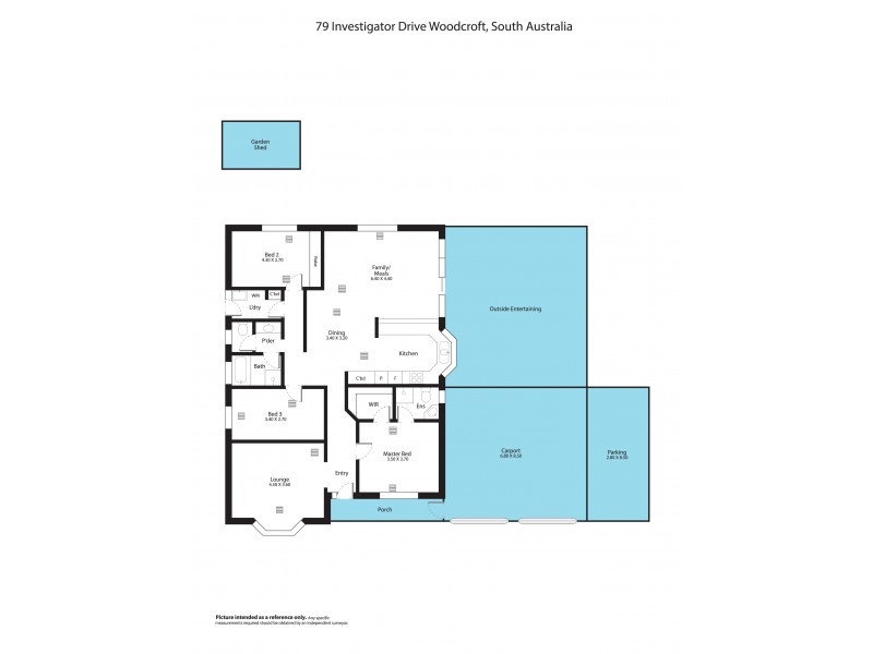 79 Investigator Drive, Woodcroft SA 5162 Floorplan