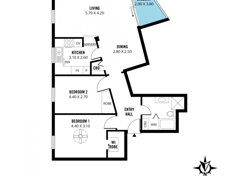 56/13 South Esplanade, Glenelg SA 5045 Floorplan