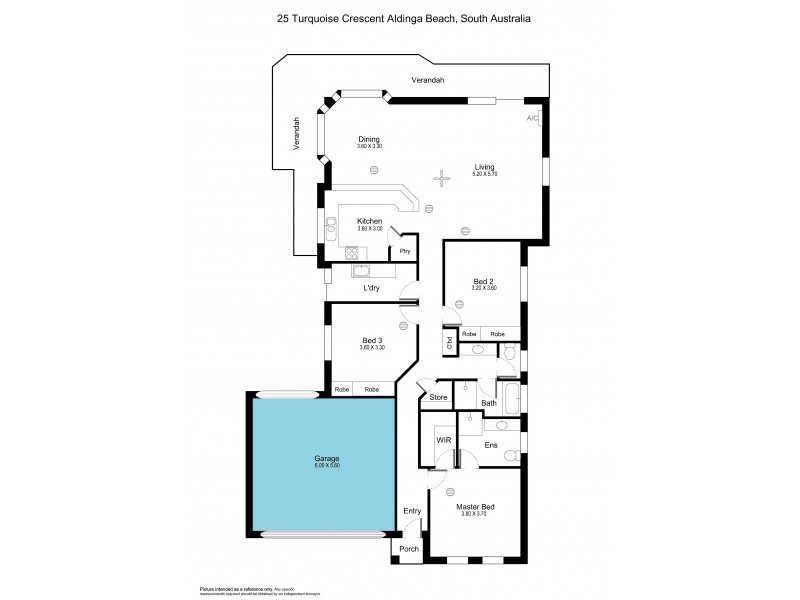 25 Turquoise Court, Aldinga Beach SA 5173 Floorplan