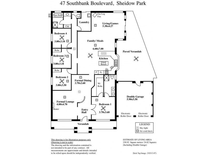 47 Southbank Blvd, Sheidow Park SA 5158 Floorplan